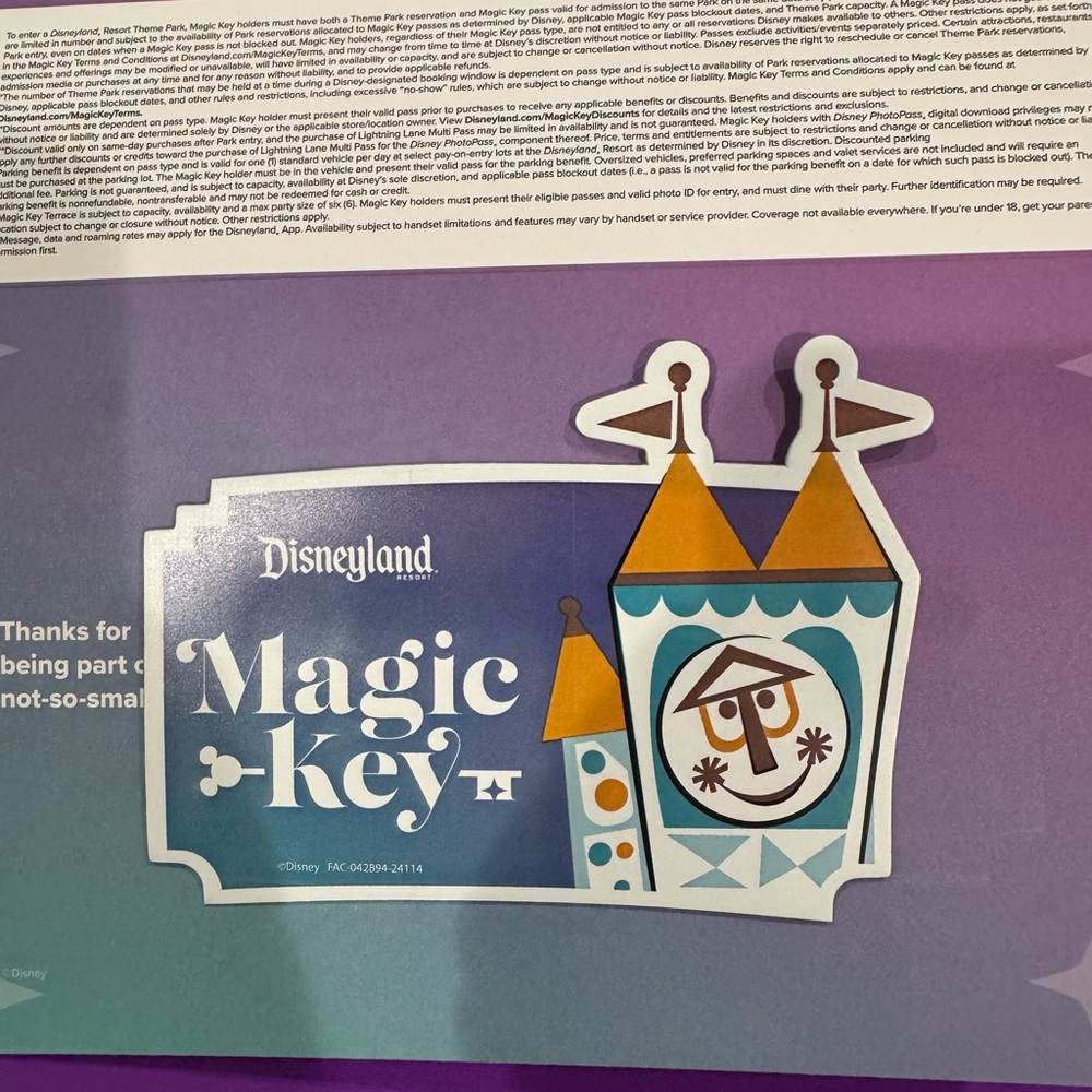 NEW DISNEYLAND MAGIC KEY 2025 MAGNET Small World